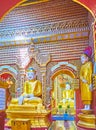 The arched hall of Thanboddhay Pagoda, Monywa, Myanmar