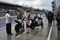 Monza 2012 - Getting on the bike at the paddock