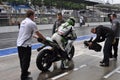 Monza 2012 - Getting on the bike at the paddock