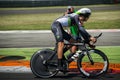 Monza, Italy May 28, 2017: Professional cyclist, Dimention Data TEAM, during the last time trial stage of the Tour of Italy 2017