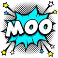 moo Pop art comic speech bubbles book sound effects Royalty Free Stock Photo