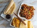 Moo Shu Pork Pancakes Royalty Free Stock Photo