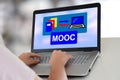 Mooc concept on a laptop