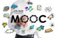 Mooc concept shown by a man