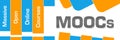 MOOCs - Massive Open Online Courses Orange Blue Abstract Shapes Horizontal