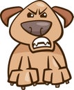 Mood furious dog cartoon illustration