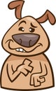 Mood goofy dog cartoon illustration Royalty Free Stock Photo