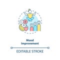 Mood improvement concept icon