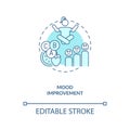 Mood improvement concept icon