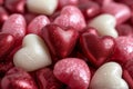 Mood of love with colorful Heart-Shaped Candies. Love and Valentine\'s concept.