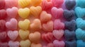 Mood of love with colorful Heart-Shaped Candies. Love and Valentine\'s concept.