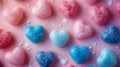 Mood of love with colorful Heart-Shaped Candies. Love and Valentine\'s concept.