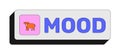 Mood rectangular UI web button Royalty Free Stock Photo