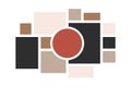 Moodboard layout. Photo frames mosaic minimalist template, collage grid arrangement for presentation. Vector photo album