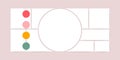 Moodboard mosaic frame. Minimalist photo collage grid,blank mood board mockup portfolio presentation blog. Vector banner