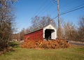 Moods Covered Bridge seen from Bucks County Pennsylvania