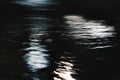 Abstract Dark Water Reflections Texture with Soft Light Ripples and Fluid Motion. Artistic Moody Surface Pattern for Backgrounds Royalty Free Stock Photo