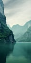 Moody Asian Mountain Lake: Dark Aquamarine Landscape Inspirations