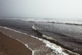 Moody beach in Wellfleet, MA Cape Cod. Royalty Free Stock Photo