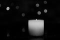 Moody candlelight with a nice fuzzy light bokeh. Perfect for the spa. Royalty Free Stock Photo