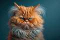 Moody cat showing off his displeasure studio shot created with Generative AI technology