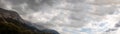 Moody cloudscape, panoramic background with copy-space Royalty Free Stock Photo