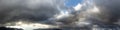 Moody cloudscape, panoramic background with copy-space Royalty Free Stock Photo