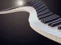 Moody Curvy Piano Keys Royalty Free Stock Photo