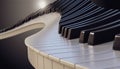 Moody Curvy Piano Keys Royalty Free Stock Photo