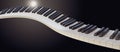 Moody Curvy Piano Keys Royalty Free Stock Photo