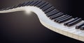 Moody Curvy Piano Keys Royalty Free Stock Photo