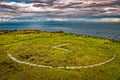 Mull of Galloway Lighthouse with view of helicopter landing patch