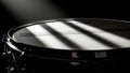 Moody Drum Close-Up with Striped Light Pattern on the Head Royalty Free Stock Photo