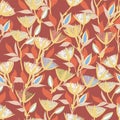 1698 Moody Flowers seamless pattern