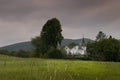 Moody Isolated Gothic Farm House Royalty Free Stock Photo