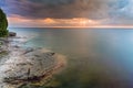 Moody Lake Michigan Dawn Royalty Free Stock Photo