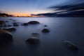 Moody Lake after Sunset Royalty Free Stock Photo