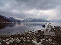 Moody lake vista at Nara in Japan Royalty Free Stock Photo