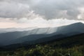 Moody mountains Carpathians tonal perspective sunbeams sunshine nature hiking