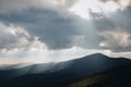 Moody mountains Carpathians tonal perspective sunbeams sunshine nature hiking