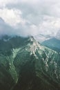 Moody mountains and clouds Landscape