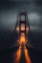 Moody Golden Gate Bridge at Night