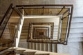 A moody stairwell taken from the top view Royalty Free Stock Photo