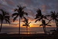 Moody sunset at the beach on La Palma Royalty Free Stock Photo