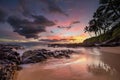 Moody Sunset At Secret Cove Maui Royalty Free Stock Photo