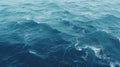 Moody Tonalism: Blue Ocean Waves In Lo-fi Aesthetics Royalty Free Stock Photo