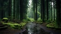 Moody And Tranquil Forest Scenes: Captivating Moss Covered Trees