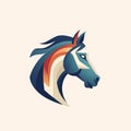 Moody Vector Horse Head Logo Design With Subtle Use Of Color