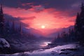 Moody winter sunrises and sunsets painting the