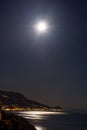 Moon above Split, Croatia Royalty Free Stock Photo